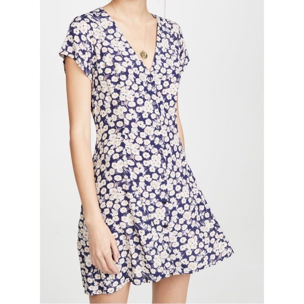 NWOT ROLLA'S Blue and Cream Floral Mini Dress